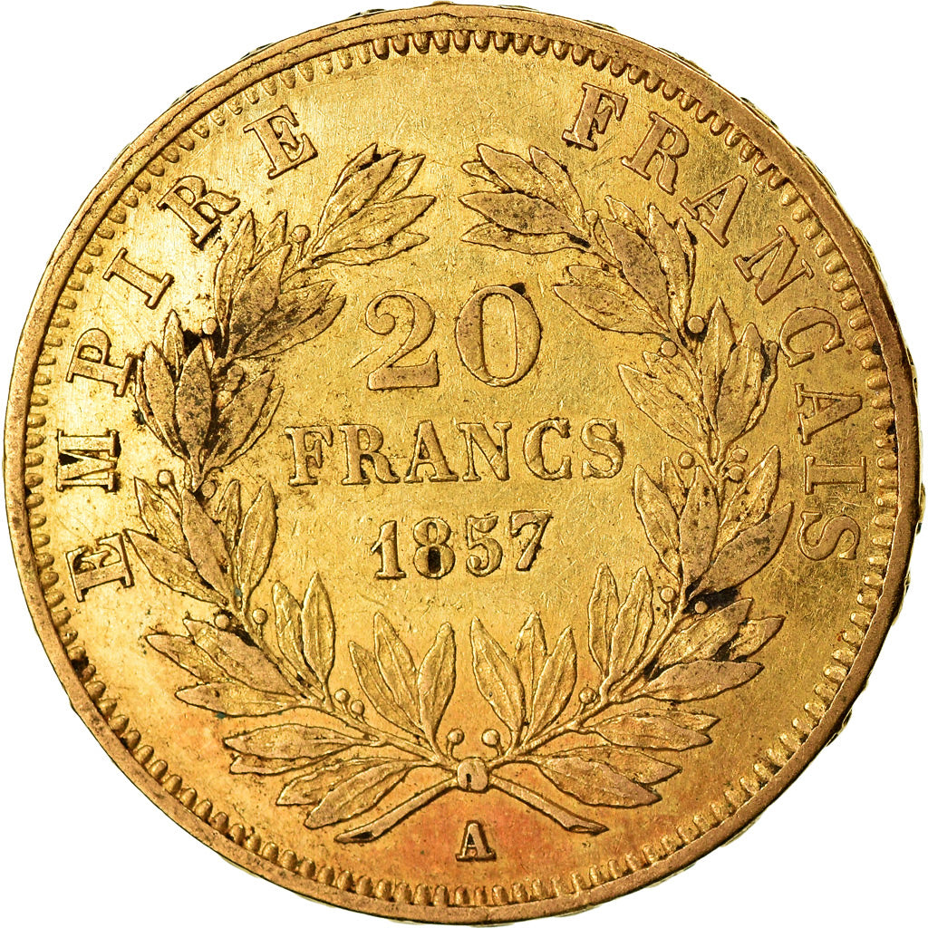 Monnaie, France, Napoleon III, 20 Francs, 1857, Paris, TTB+, Or, Gadoury:1061
