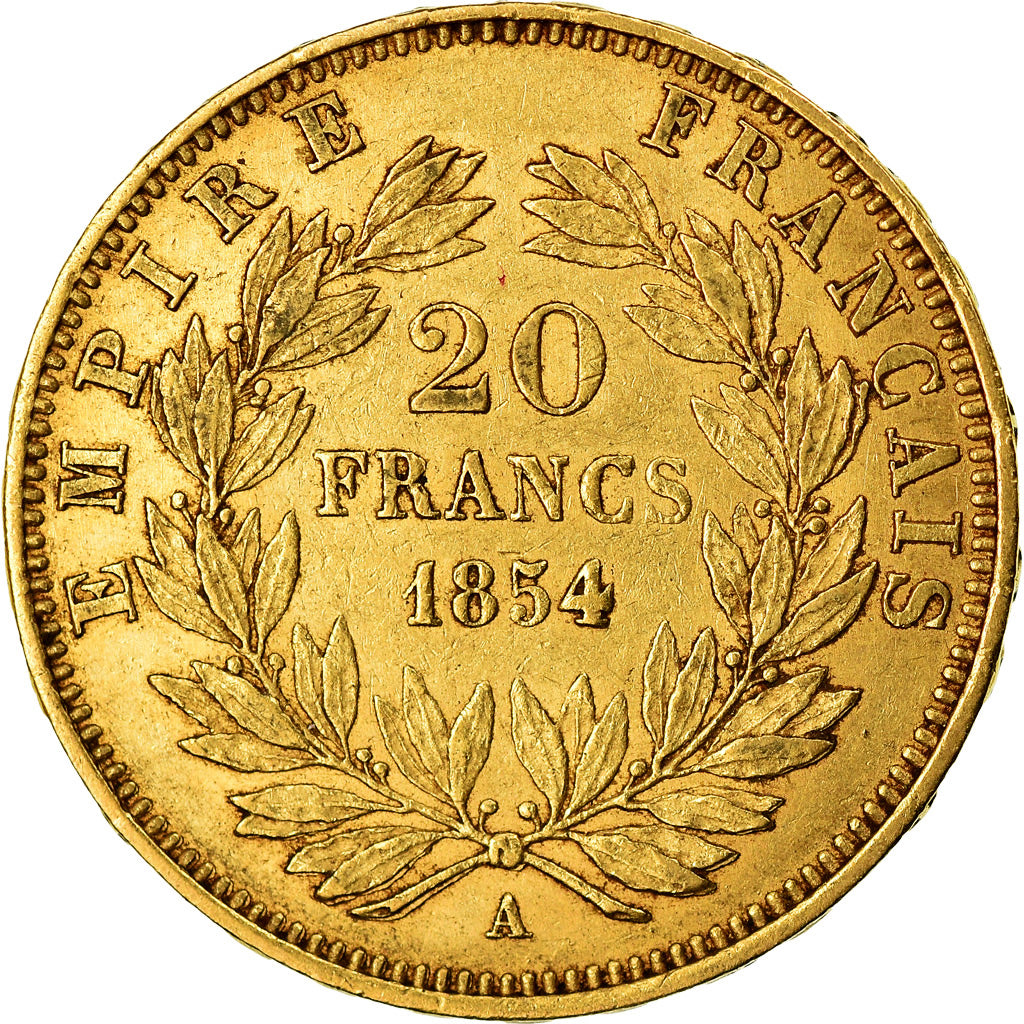 Coin, France, Napoleon III, Napoléon III, 20 Francs, 1854, Paris, EF(40-45)