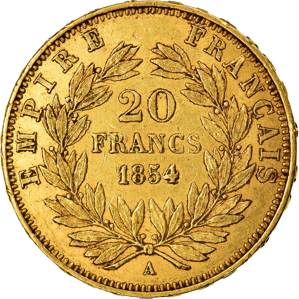 Münze, Frankreich, Napoleon III, Napoléon III, 20 Francs, 1854, Paris, SS