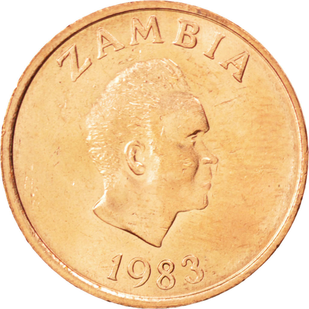Coin, Zambia, Ngwee, 1983, MS(63), Copper Clad Steel, KM:9a