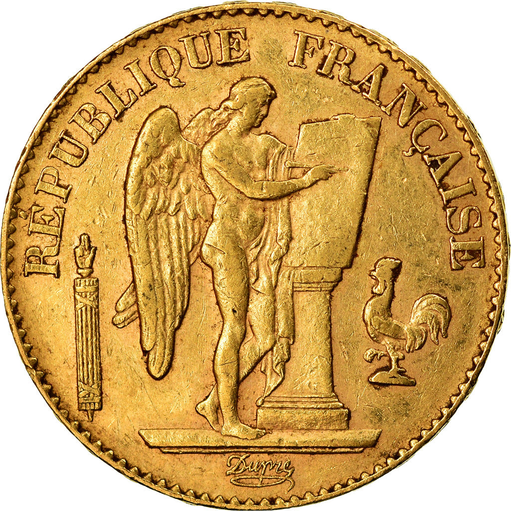 Coin, France, Génie, 20 Francs, 1897, Paris, AU(50-53), Gold, KM:825