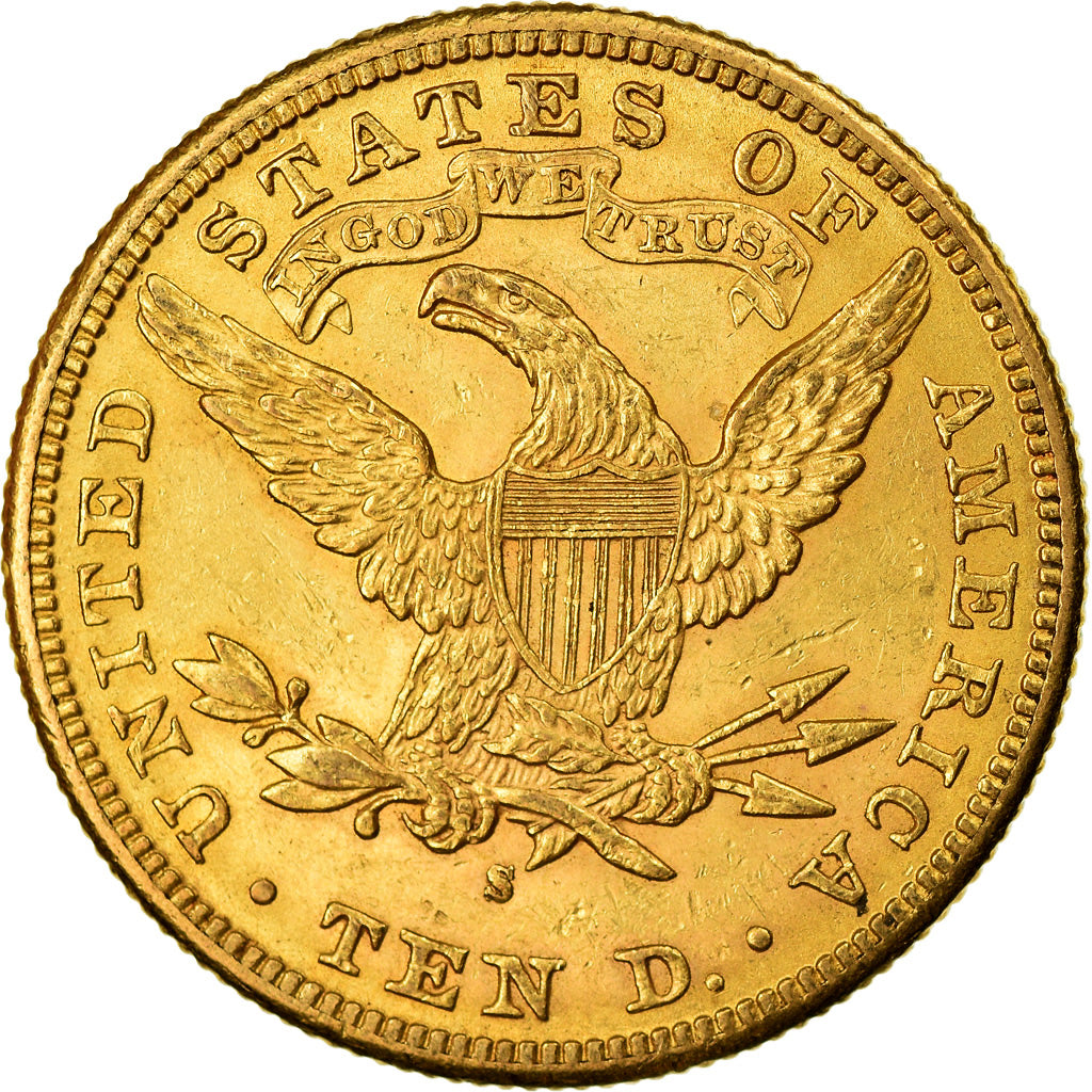 Coin, United States, Coronet Head, $10, Eagle, 1886, San Francisco, AU(55-58)