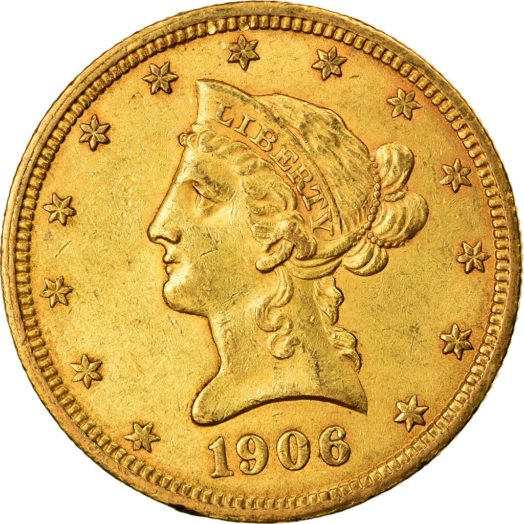 Moneta, Stati Uniti, Coronet Head, $10, Eagle, 1906, U.S. Mint, Denver, BB+