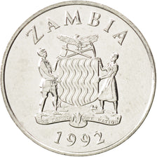 Coin, Zambia, 25 Ngwee, 1992, MS(63), Nickel plated steel, KM:29
