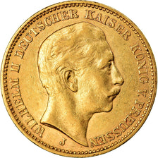 Coin, German States, PRUSSIA, Wilhelm II, 20 Mark, 1905, Hambourg, AU(55-58)