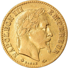 Moneta, Francja, Napoleon III, 10 Francs, 1866, Paris, VF(30-35), Złoto