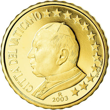 VATICAN CITY, 10 Euro Cent, 2003, MS(65-70), Brass, KM:344