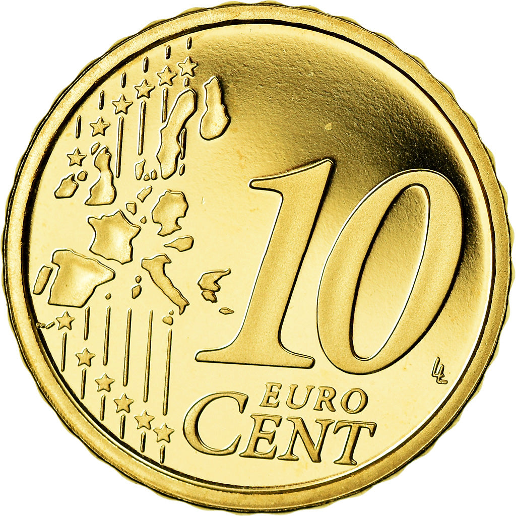VATICAN CITY, 10 Euro Cent, 2003, MS(65-70), Brass, KM:344