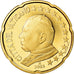 VATICAN CITY, 20 Euro Cent, 2003, MS(65-70), Brass, KM:345