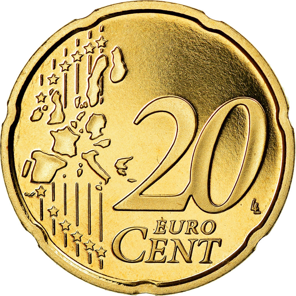 VATICAN CITY, 20 Euro Cent, 2003, MS(65-70), Brass, KM:345