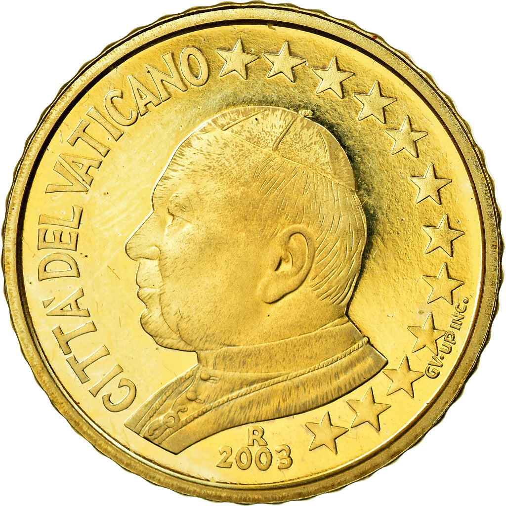 Cité du Vatican, 50 Euro Cent, 2003, FDC, Laiton, KM:346