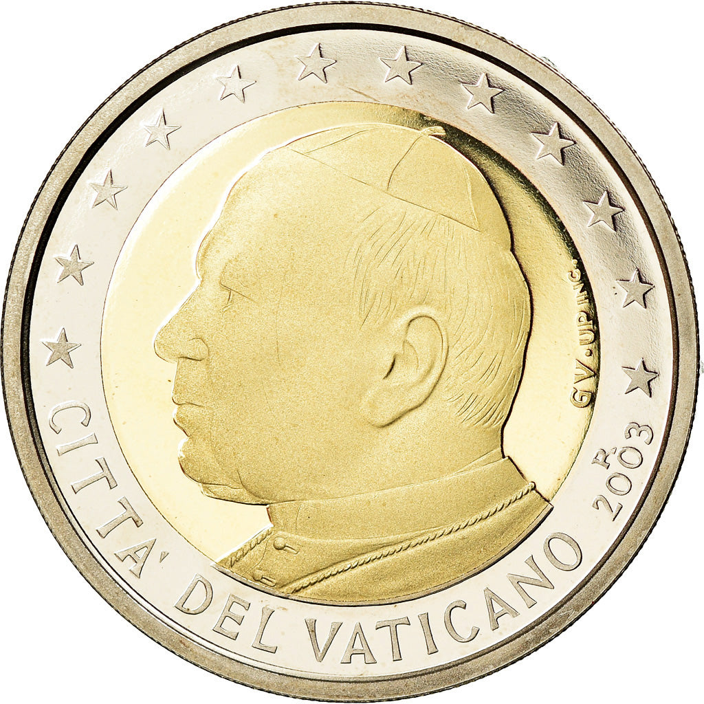 CITTÀ DEL VATICANO, 2 Euro, 2003, FDC, Bi-metallico, KM:348