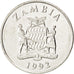 ZAMBIA, 50 Ngwee, 1992, KM #30, MS(63), Nickel Plated Steel, 22.55, 4.01