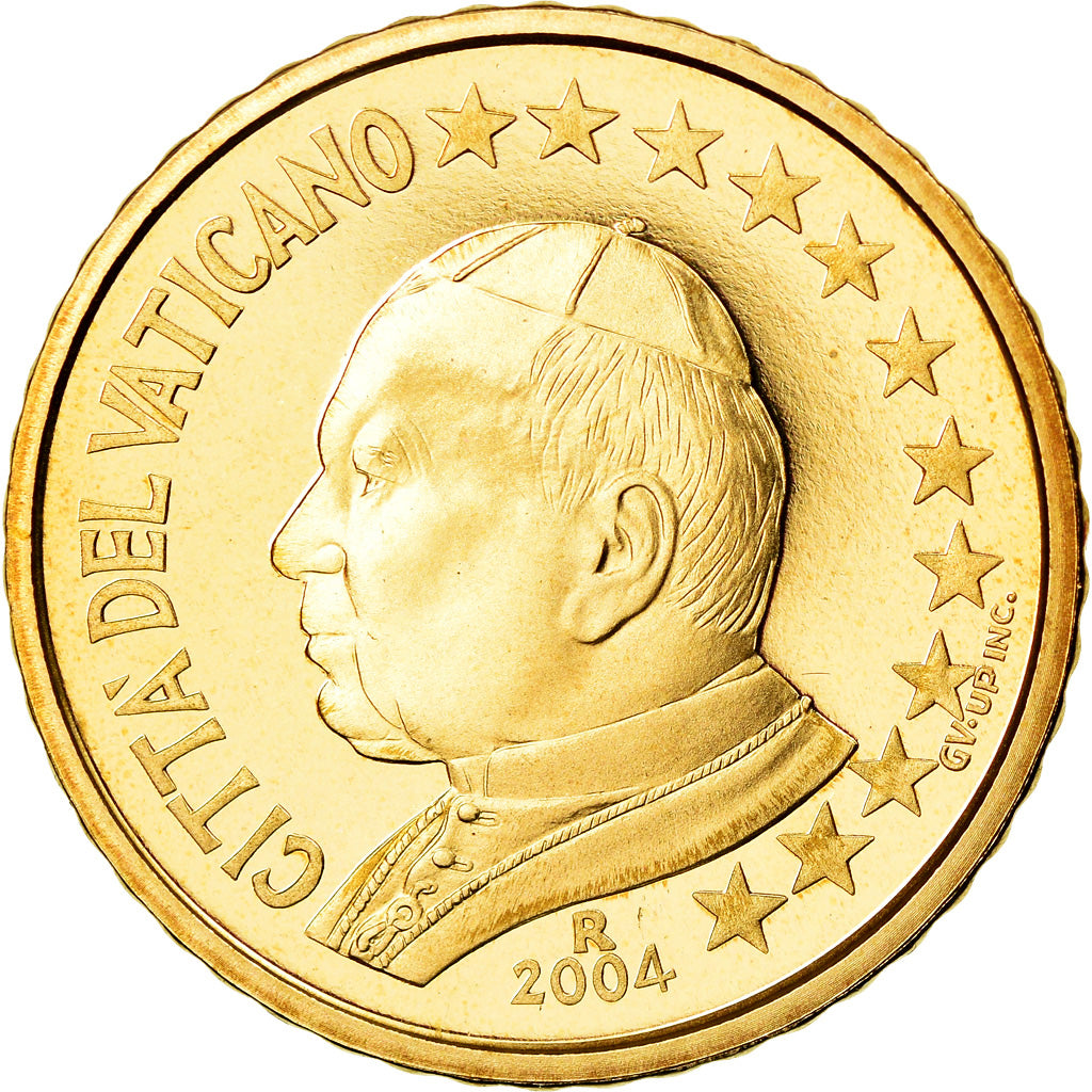Monnaie, Cité du Vatican, John Paul II, 50 Euro Cent, 2004, Rome, FDC, Laiton