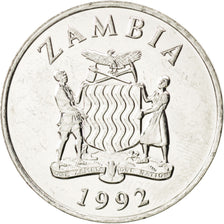 Coin, Zambia, 50 Ngwee, 1992, MS(63), Nickel plated steel, KM:30