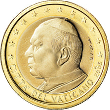 CIDADE DO VATICANO, Euro, Jean-Paul II, 2005, MS(65-70), Bimetálico, KM:347