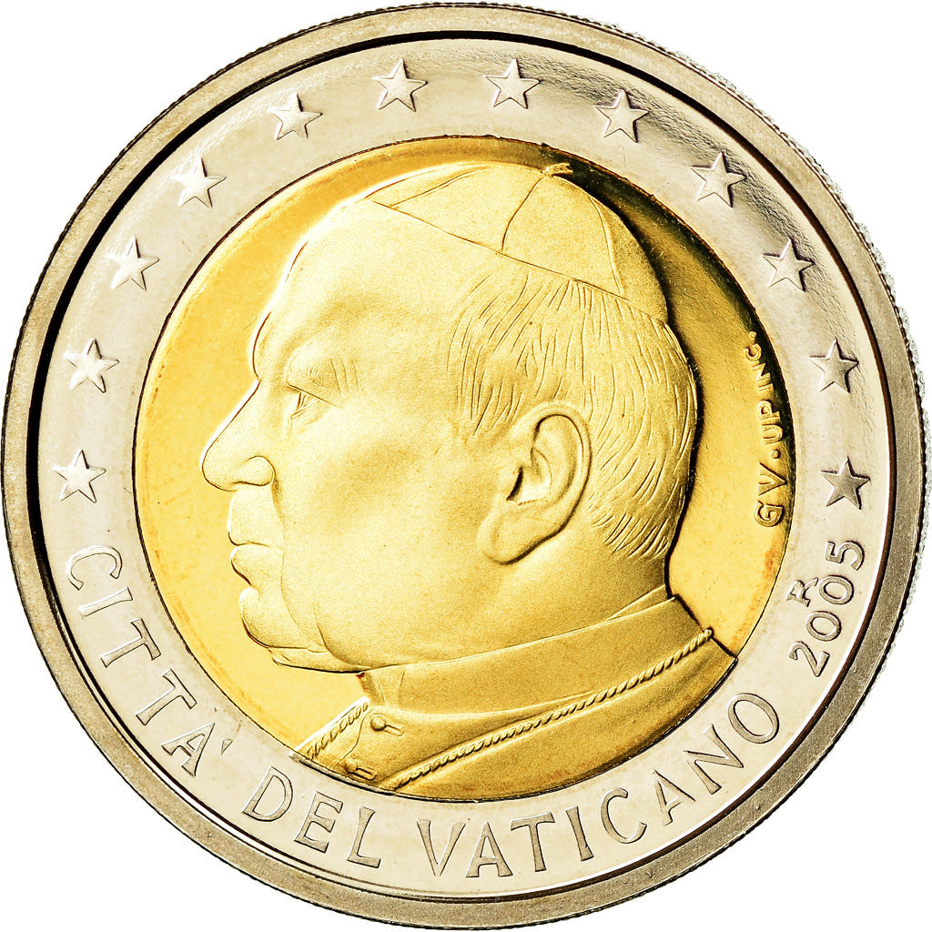CITTÀ DEL VATICANO, 2 Euro, 2005, FDC, Bi-metallico, KM:348
