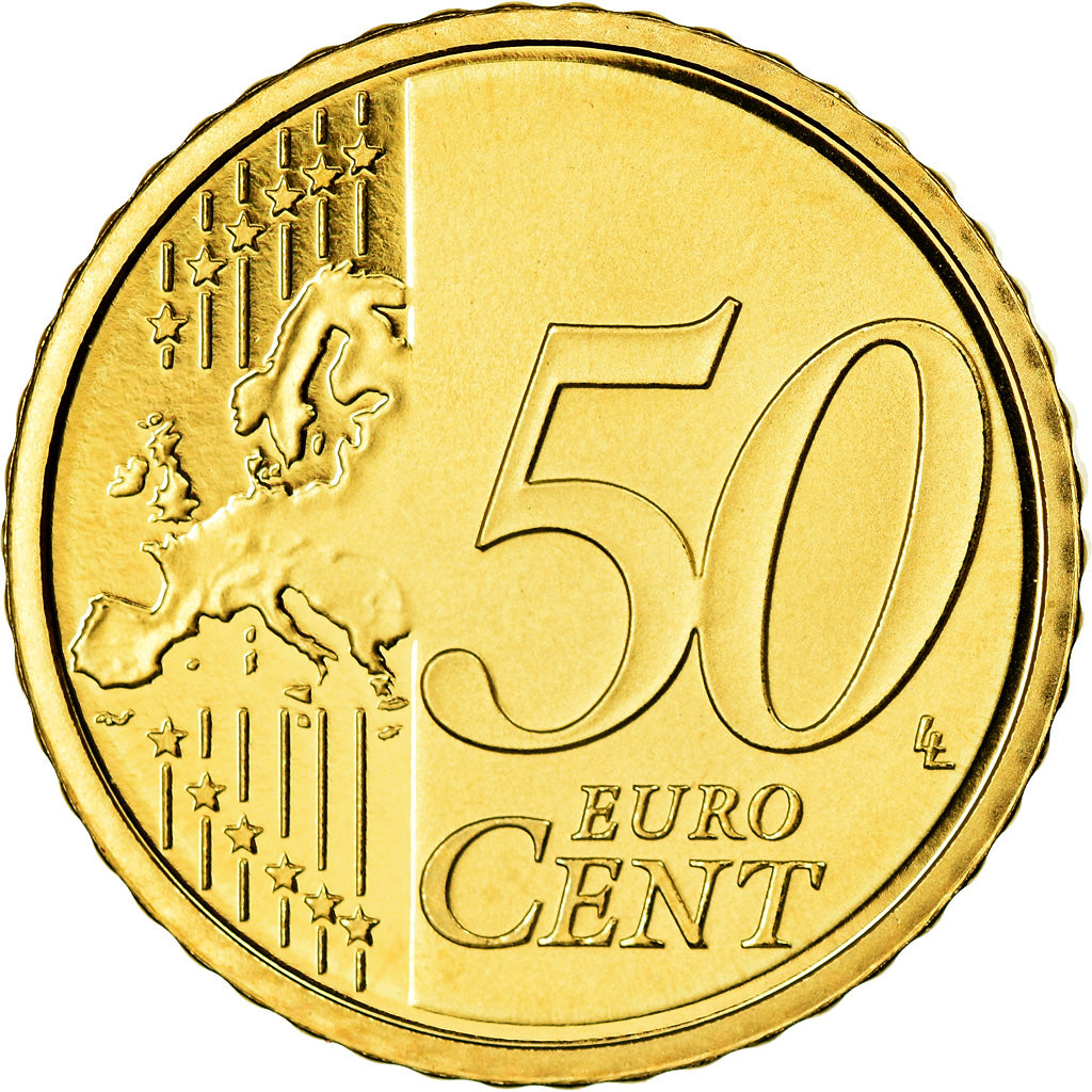 VATICAN CITY, 50 Euro Cent, 2008, BU, MS(65-70), Brass, KM:387
