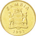 Coin, Zambia, Kwacha, 1992, MS(63), Brass, KM:38