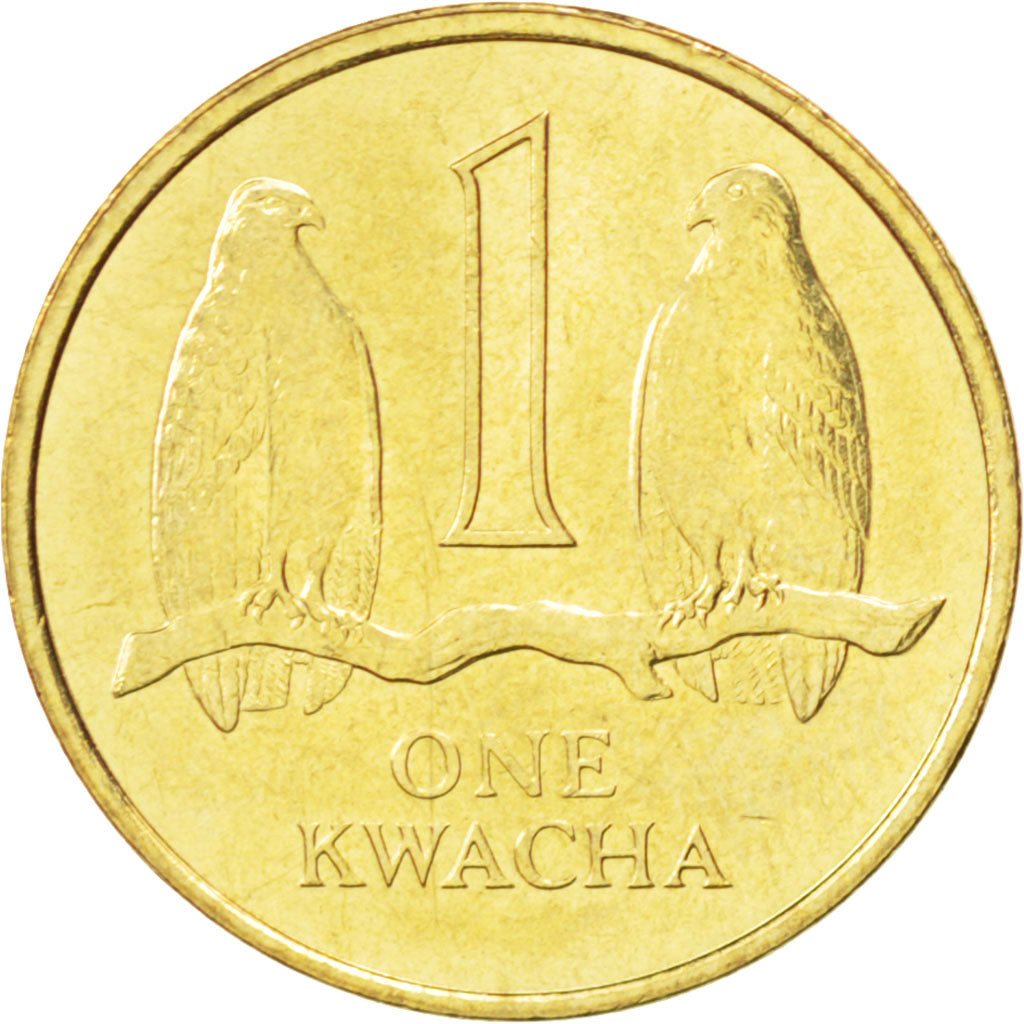 Coin, Zambia, Kwacha, 1992, MS(63), Brass, KM:38