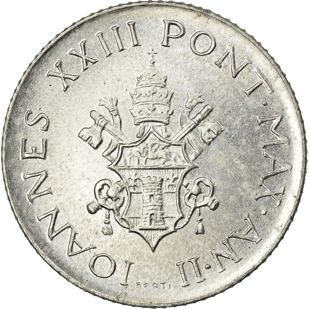 Monnaie, Cité du Vatican, John XXIII, 2 Lire, 1960, SPL, Aluminium, KM:59.1
