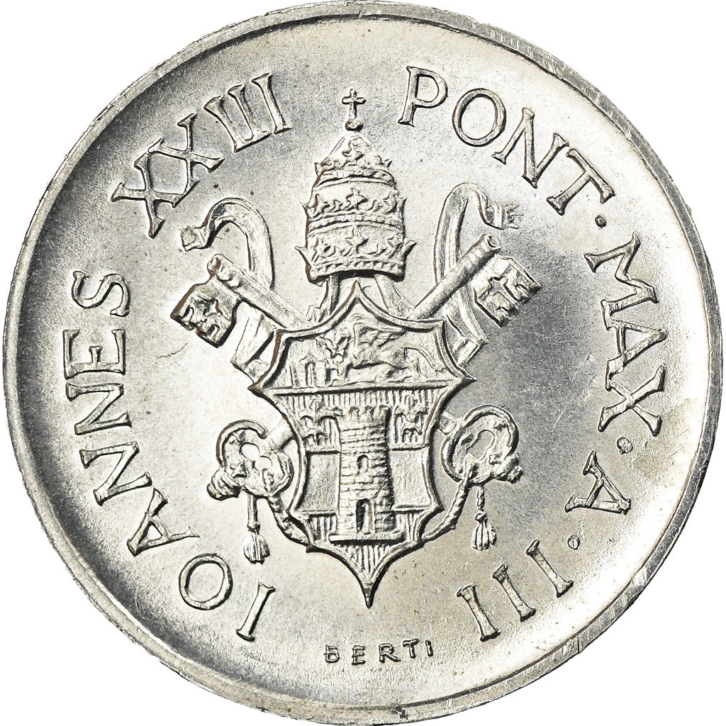 Monnaie, Cité du Vatican, John XXIII, Lira, 1961, SPL, Aluminium, KM:58.2