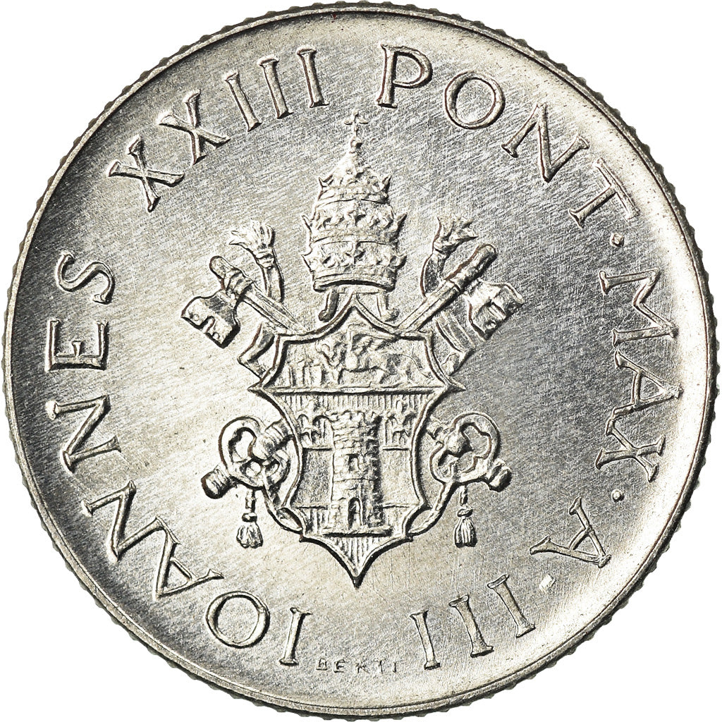 Monnaie, Cité du Vatican, John XXIII, 2 Lire, 1961, SPL, Aluminium, KM:59.2