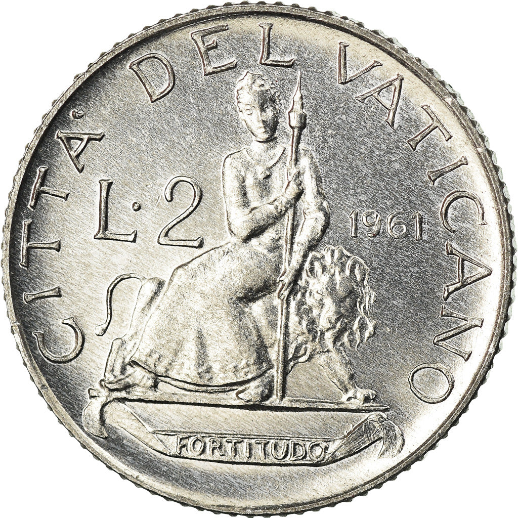 Monnaie, Cité du Vatican, John XXIII, 2 Lire, 1961, SPL, Aluminium, KM:59.2
