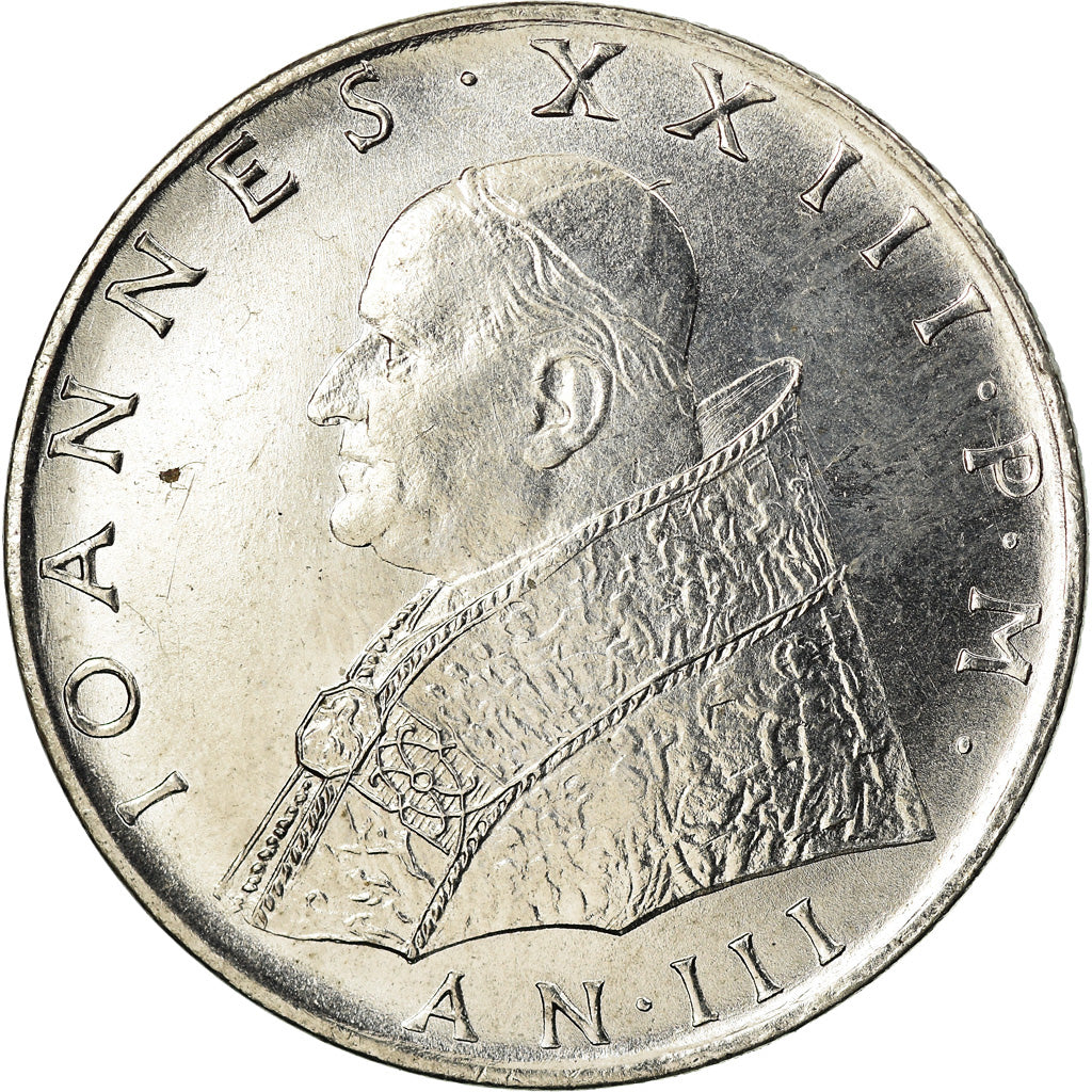 Moneta, PAŃSTWO WATYKAŃSKIE, John XXIII, 100 Lire, 1961, MS(63), Stal