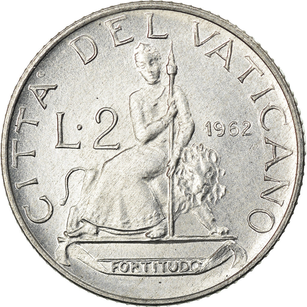Moneta, CITTÀ DEL VATICANO, John XXIII, 2 Lire, 1962, SPL, Alluminio, KM:59.2