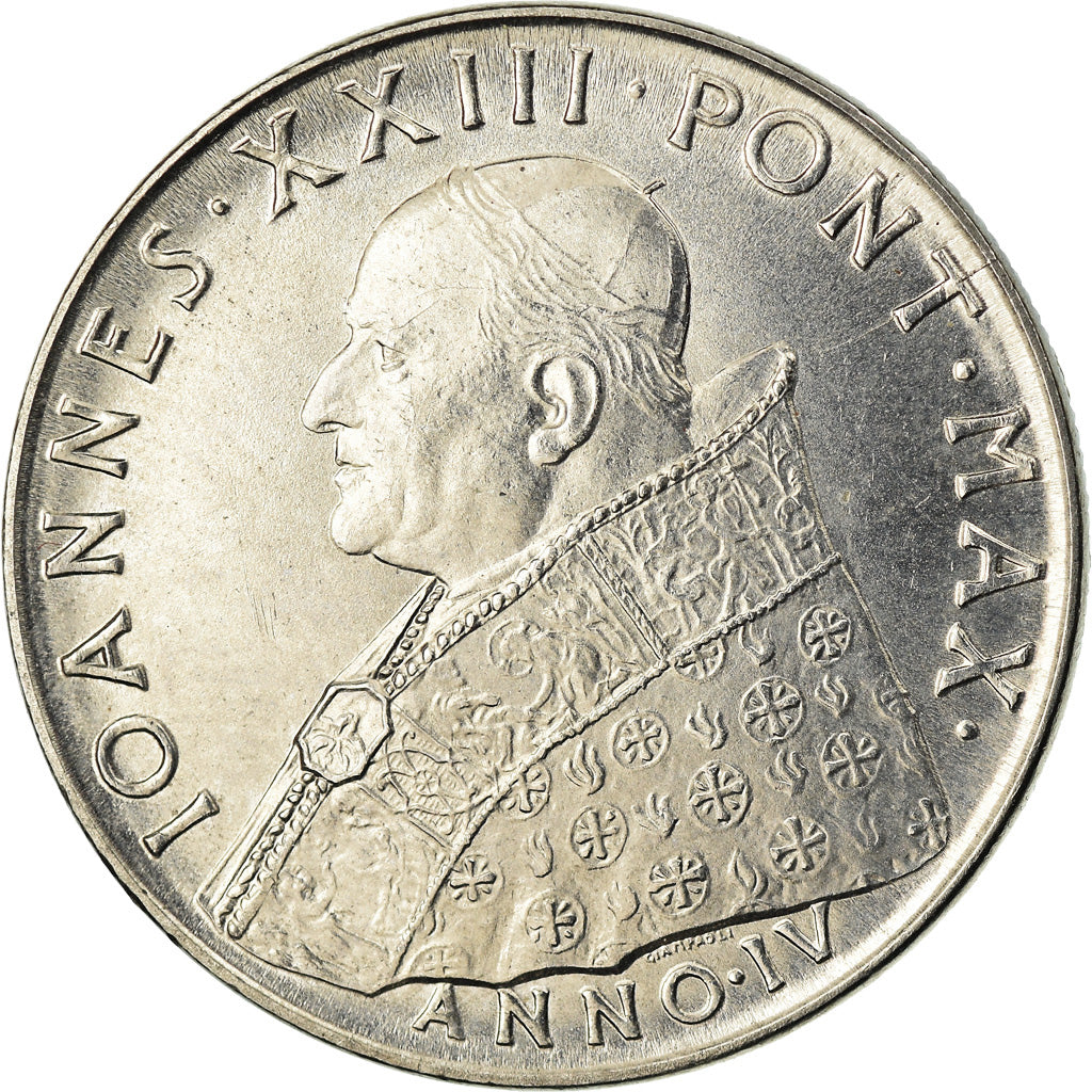 Münze, Vatikanstadt, John XXIII, 100 Lire, 1962, UNZ, Stainless Steel, KM:73