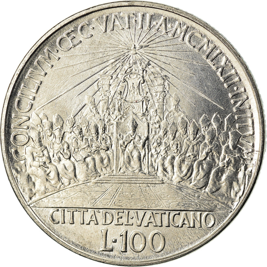 Münze, Vatikanstadt, John XXIII, 100 Lire, 1962, UNZ, Stainless Steel, KM:73
