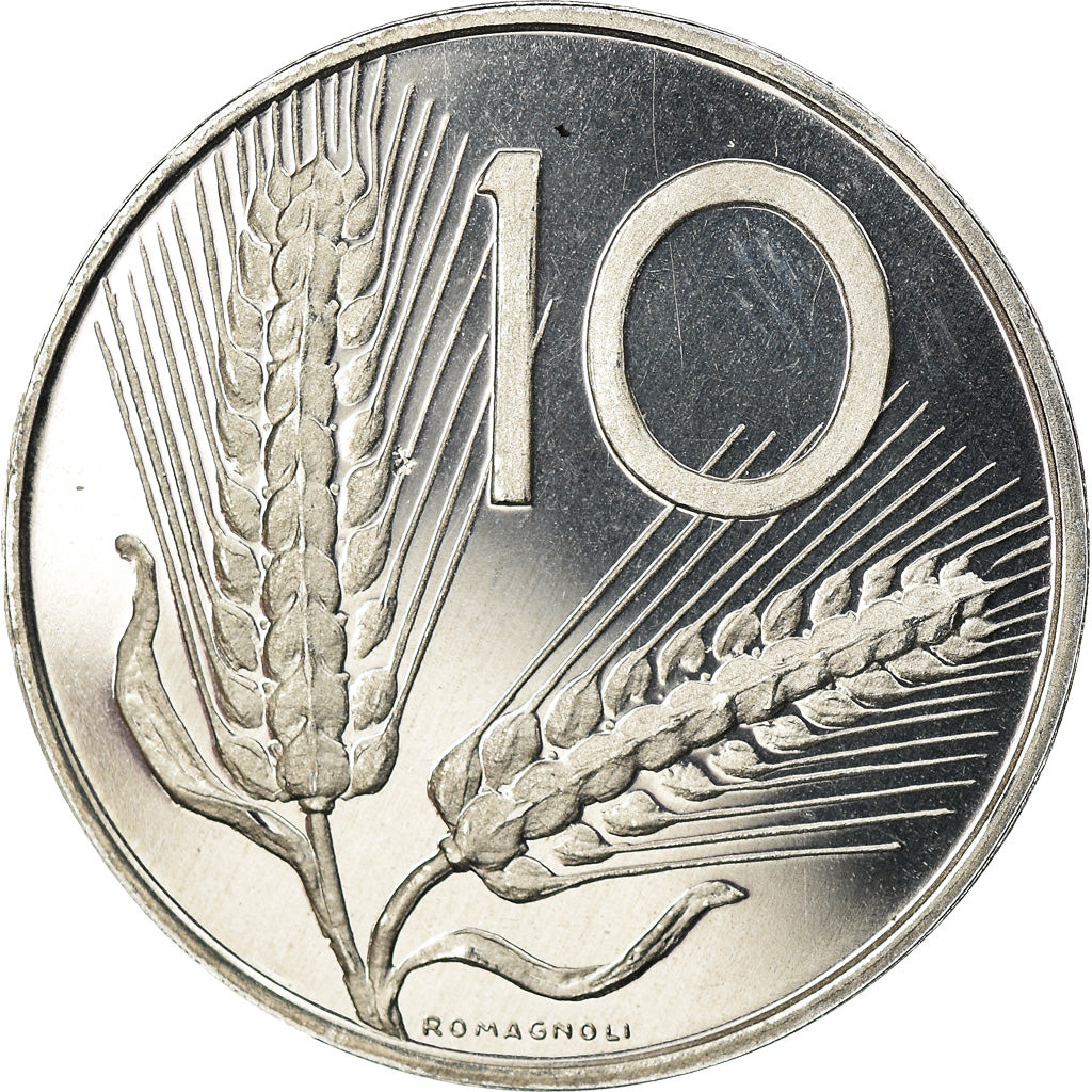 Münze, Italien, 10 Lire, 1985, Rome, Proof, STGL, Aluminium, KM:93
