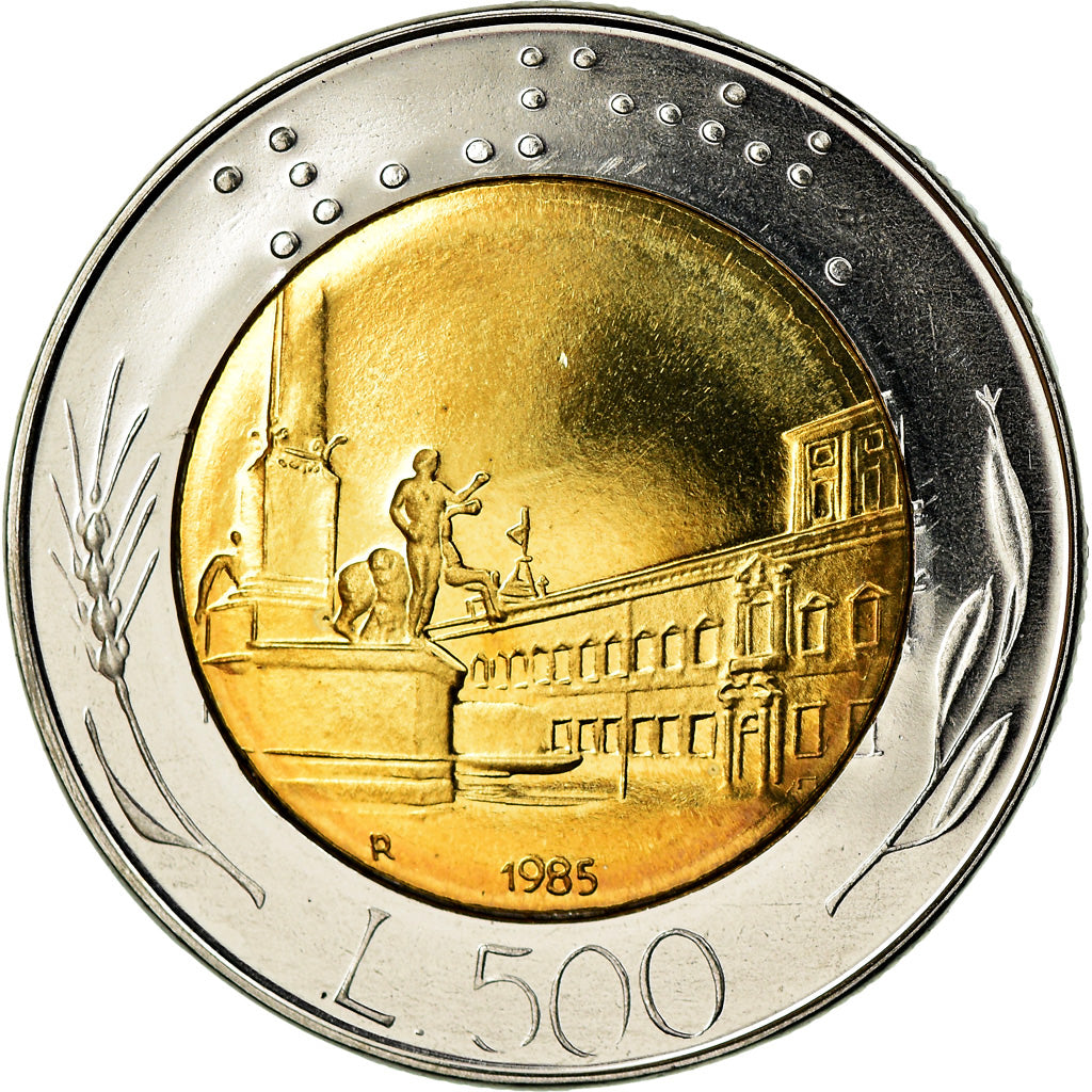 Moneta, Italia, 500 Lire, 1985, Rome, Proof, FDC, Bi-metallico, KM:111
