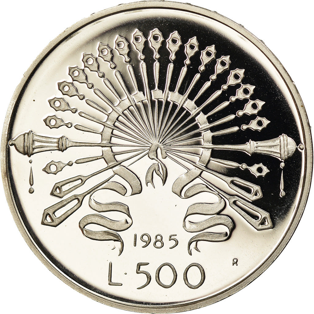 Moneta, Italia, 500 Lire, 1985, Rome, Proof, FDC, Argento, KM:123