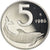 Coin, Italy, 5 Lire, 1986, Rome, Proof, MS(65-70), Aluminum, KM:92