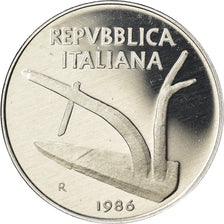 Monnaie, Italie, 10 Lire, 1986, Rome, Proof, FDC, Aluminium, KM:93