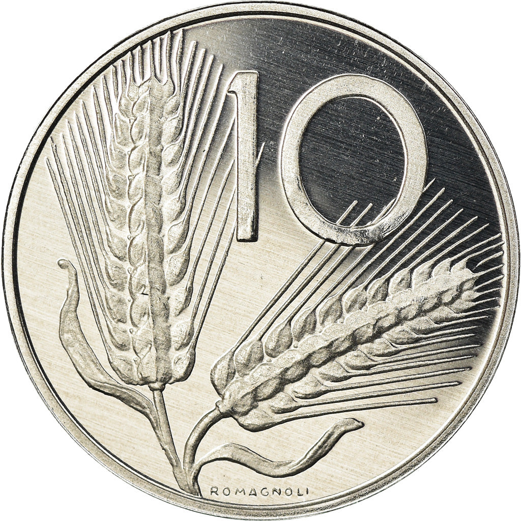 Monnaie, Italie, 10 Lire, 1986, Rome, Proof, FDC, Aluminium, KM:93