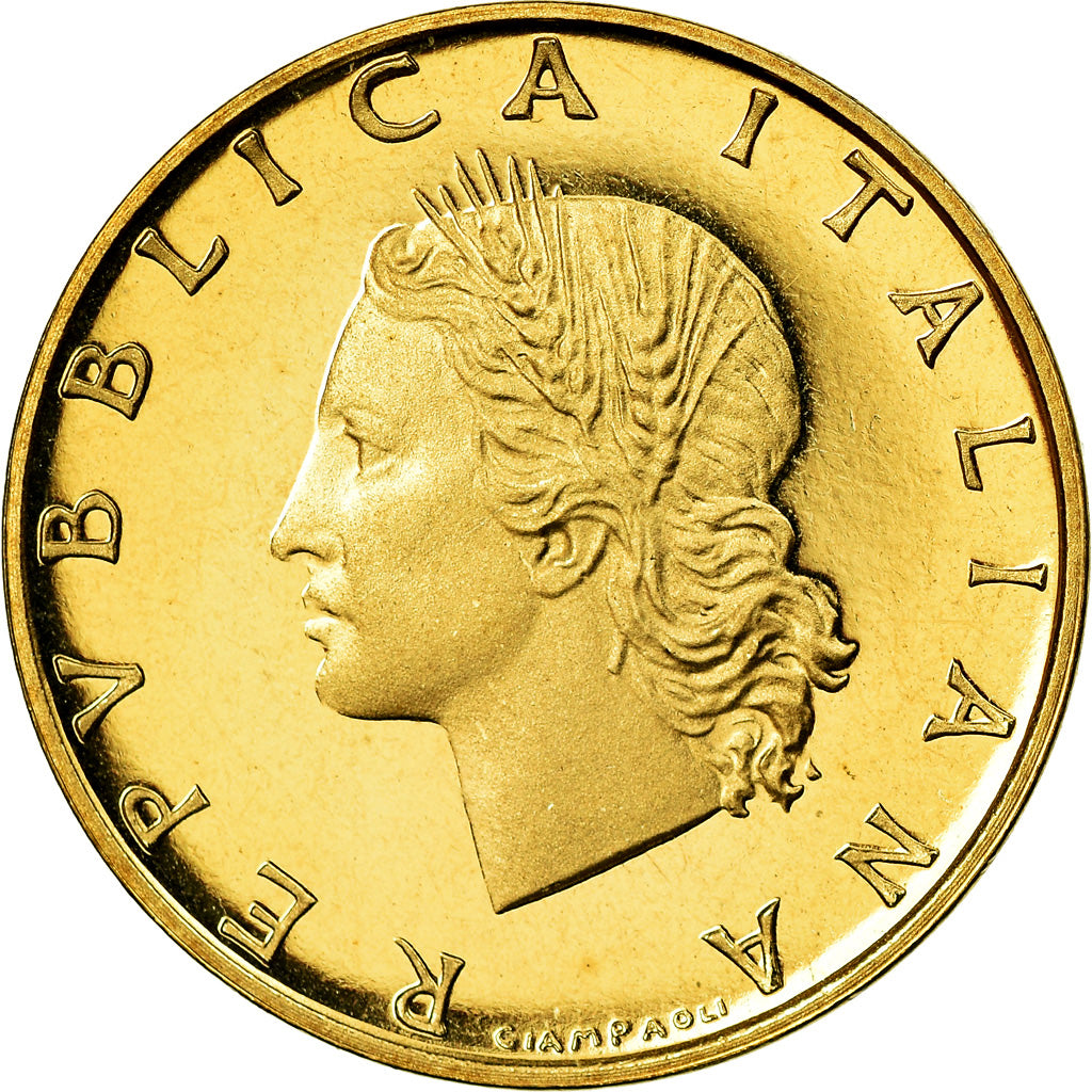 Coin, Italy, 20 Lire, 1986, Rome, Proof, MS(65-70), Aluminum-Bronze, KM:97.2