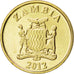 ZAMBIA, 10 Ngwee, 2012, KM #206, MS(63), Brass plated steel, 3.03