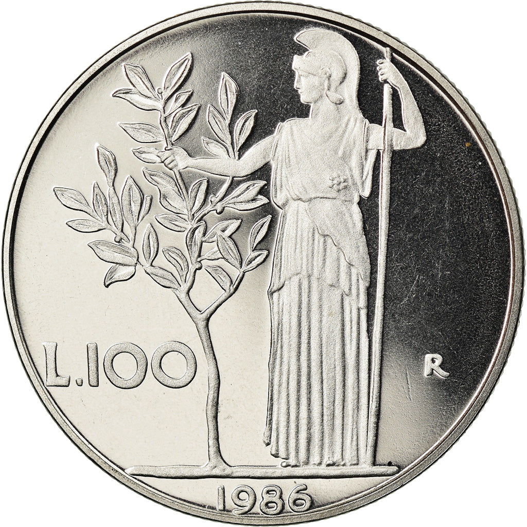 Monnaie, Italie, 100 Lire, 1986, Rome, Proof, FDC, Stainless Steel, KM:96.1