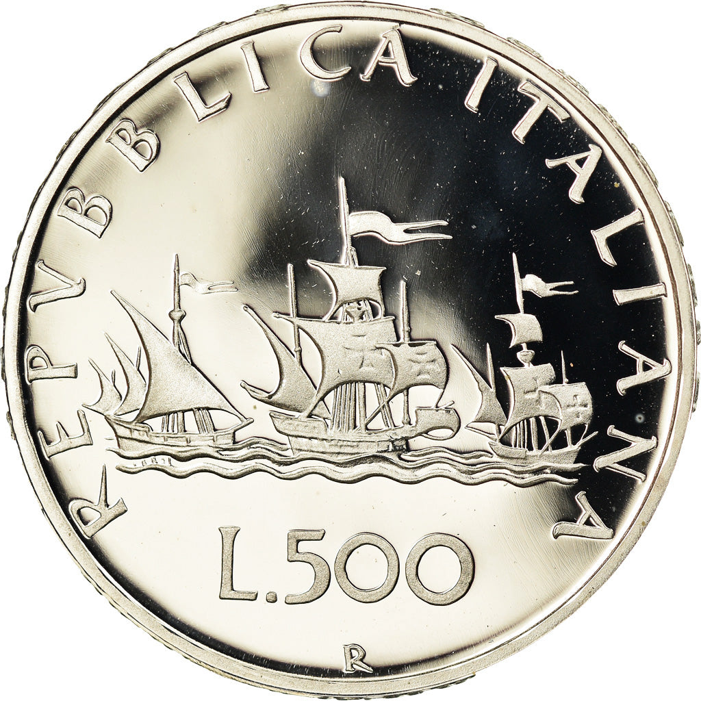 Moneta, Italia, 500 Lire, 1986, Rome, Proof, FDC, Argento, KM:98