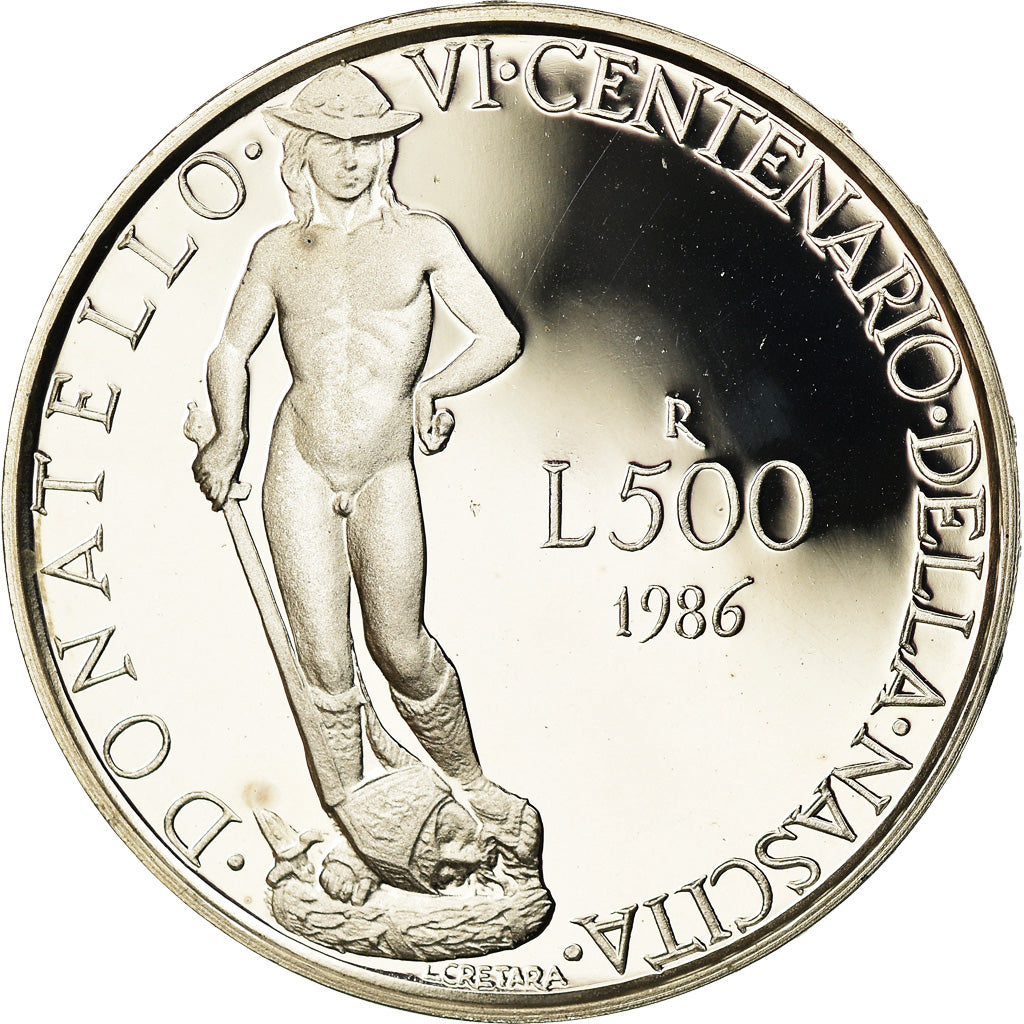 Münze, Italien, 500 Lire, 1986, Rome, Proof, STGL, Silber, KM:124