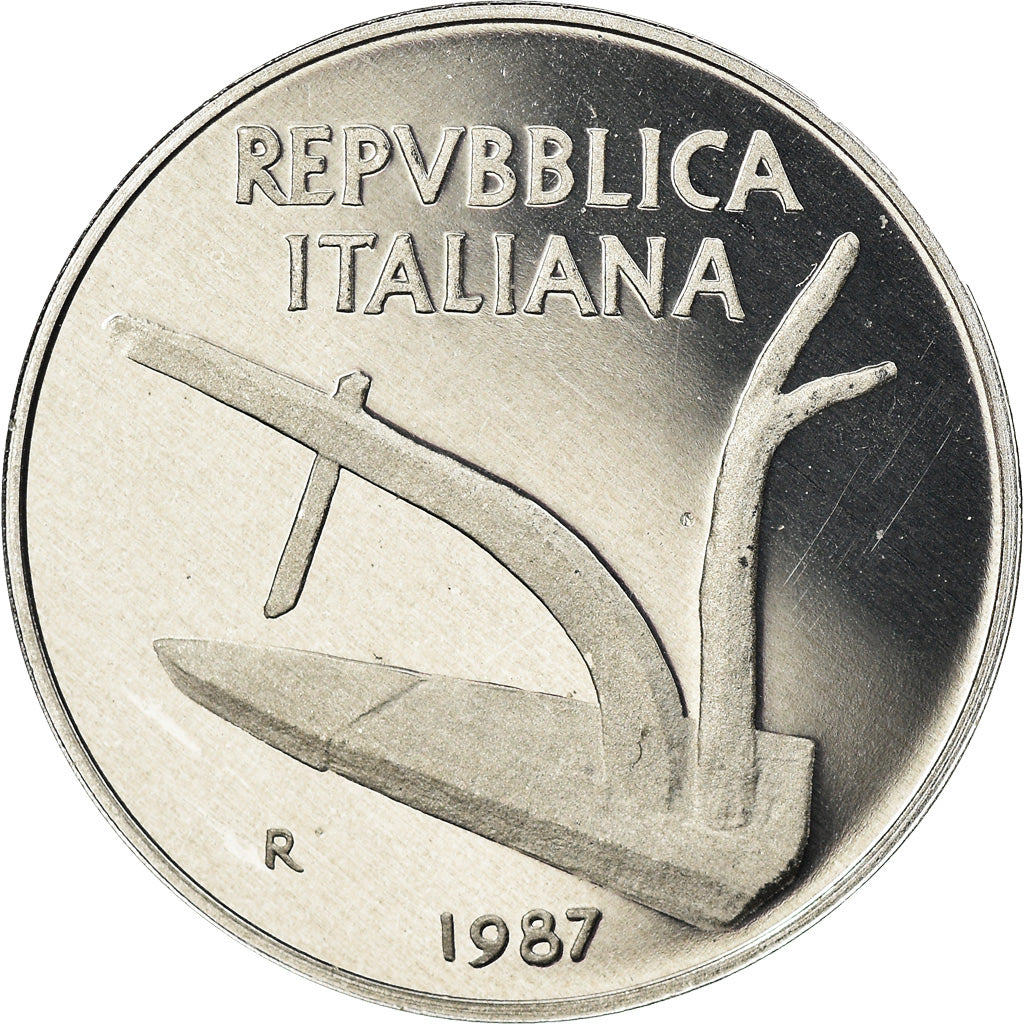 Monnaie, Italie, 10 Lire, 1987, Rome, Proof, FDC, Aluminium, KM:93
