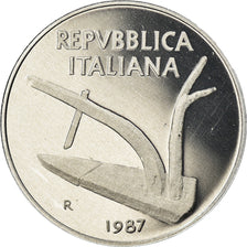 Monnaie, Italie, 10 Lire, 1987, Rome, Proof, FDC, Aluminium, KM:93