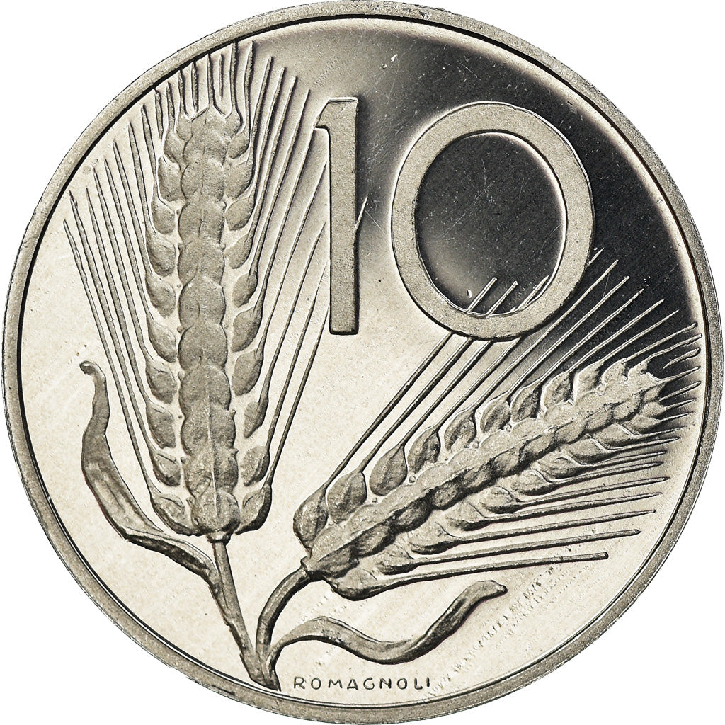 Monnaie, Italie, 10 Lire, 1987, Rome, Proof, FDC, Aluminium, KM:93