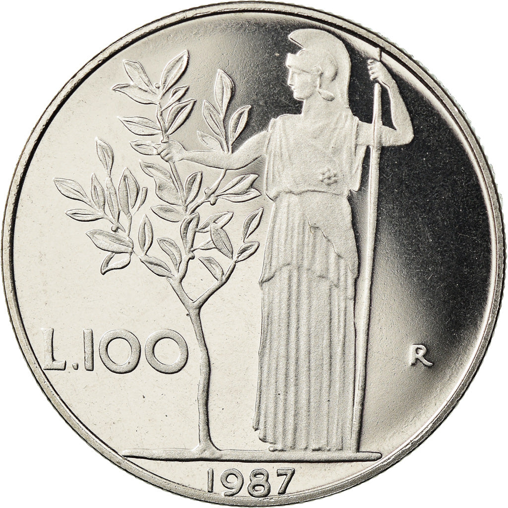Monnaie, Italie, 100 Lire, 1987, Rome, Proof, FDC, Stainless Steel, KM:96.1