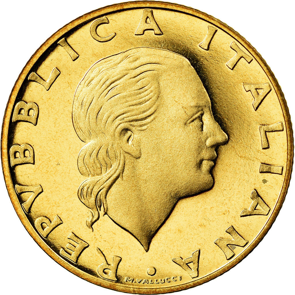 Münze, Italien, 200 Lire, 1987, Rome, Proof, STGL, Aluminum-Bronze, KM:105