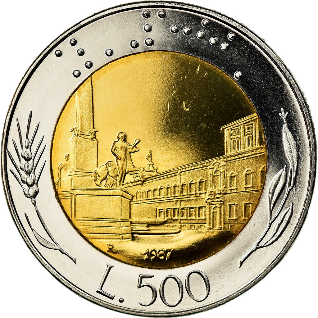 Monnaie, Italie, 500 Lire, 1987, Rome, Proof, FDC, Bi-Metallic, KM:111