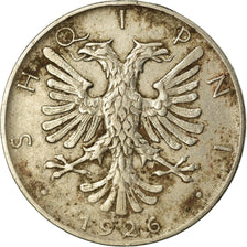 Moneta, Albania, 1/2 Lek, 1926, Rome, BB, Nichel, KM:4